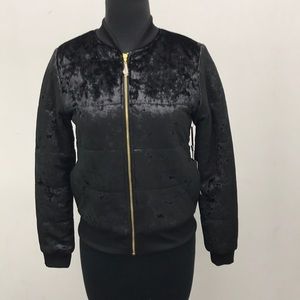 NWT Juicy Couture Bomber Velvet Crush Jacket
